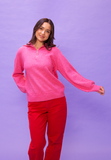 Hot Pink Zipped Jumper
