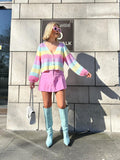 Pastel Rainbow Cardigan