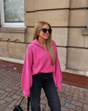 Hot Pink Zipped Jumper