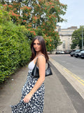 Navy Floral Midi Skirt