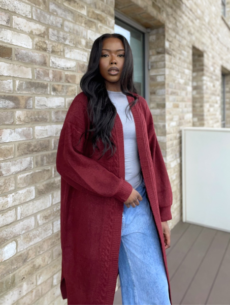 Burgundy Cardigan Outfit Long Burgundy Cardigan Outfit Hotsell