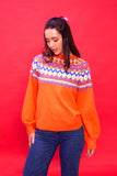 Tango Orange Fairisle Jumper