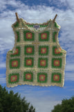 Pink and Green Crochet Top