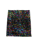 Rainbow Bejewel Sequin Skirt