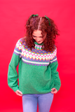 Apple Green Fairisle Jumper