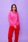 Hot Pink Zipped Jumper