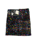 Rainbow Bejewel Sequin Skirt