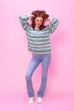 Mint and Pink Jumper