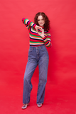 Rainbow Ribbed Jumper