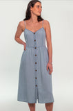 Denim Blue Chambray Midi Dress
