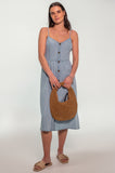 Denim Blue Chambray Midi Dress