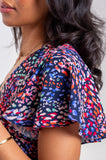 Multicoloured Animal Print Mini Dress