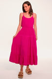Fuchsia Pink Cami Tiered Sundress