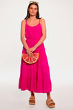 Fuchsia Pink Cami Tiered Sundress