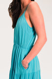 Aqua Cami Tiered Maxi Sundress