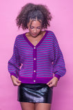 Plum Geo Cardigan