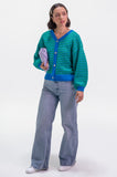 Peacock Geo Cardigan