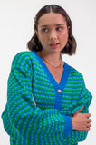 Peacock Geo Cardigan