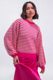 Raspberry & Lime Geo Jumper