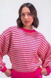 Raspberry & Lime Geo Jumper