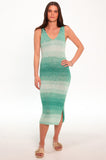 Jade Ombre Knitted Midi Dress