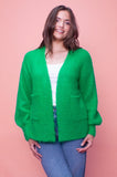 Bright Green Soft Knit Cardigan