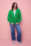 Bright Green Soft Knit Cardigan