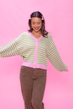 Candy Pink Geo Cardigan