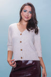 Shimmery Gold Short Sleeve Cardigan