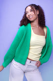 Jade Green Chunky Knit Cardigan