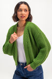 Fern Green Chunky Knit Cardigan