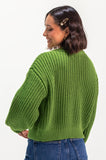 Fern Green Chunky Knit Cardigan