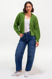 Fern Green Chunky Knit Cardigan