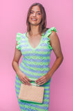 Peppermint Ruffle Midi Dress