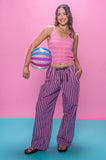 Bubblegum Pink Crochet Knit Cami