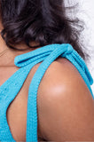 Electric Blue Crochet Mini Dress