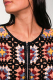 Crochet Square Bomber Cardigan