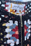 Crochet Square Boxy Bomber Jacket