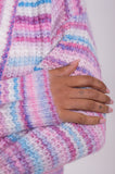 Purple Stripe Chunky Cardigan