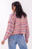 Apricot Stripe Chunky Cardigan