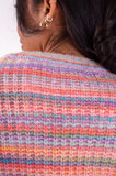 Apricot Stripe Chunky Cardigan