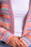 Apricot Stripe Chunky Cardigan