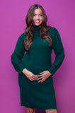 Dark Jade Green Cable Knit Dress
