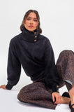 Black & Gold Bows Fluffy Jumper