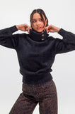 Black & Gold Bows Fluffy Jumper