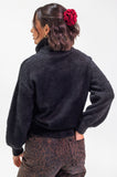 Black & Gold Bows Fluffy Jumper