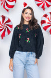 Fluffy Candy Cane Jumper