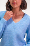 Sky Blue V Neck Jumper