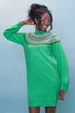Green Ditsy Fairisle Dress