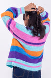 Sunset & Sky Blue Stripe Cardigan